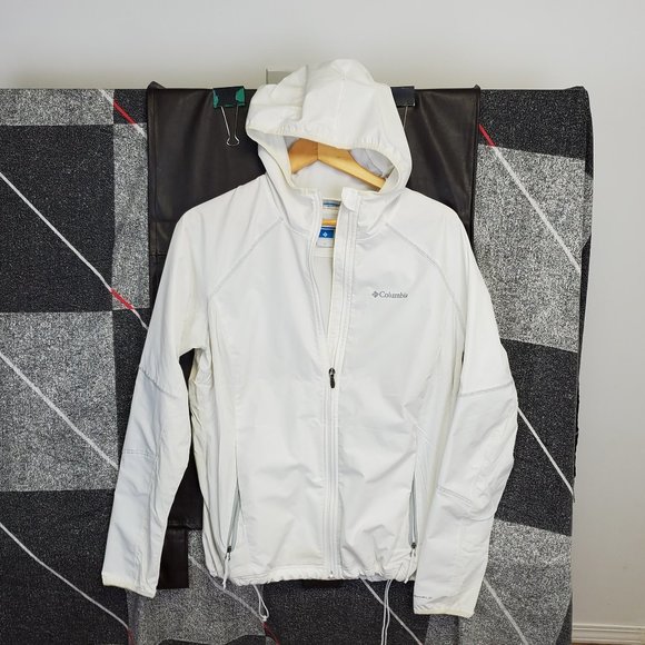 COPY - Columbia Omni Shield Lightweight Front Zip hooded Jacket white yo… - Picture 1 of 6